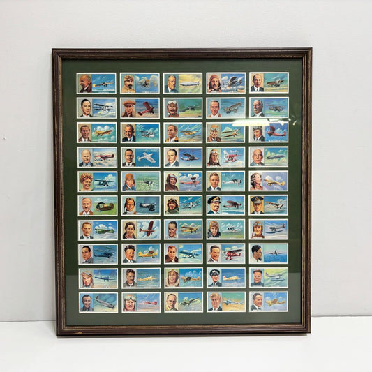 Carreras Famous Airmen ＆ Airwoman シガレットカード タバコカード 額装品 ●