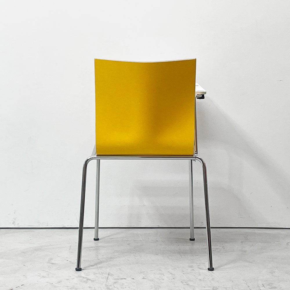 エンゲルブレヒト Engelbrechts チャリック CHAIRIK 101 スタッキングチェア 174 専用テーブル付き イエロー×ホワイト バーチ材 エリック・マグヌッセン 北欧家具 ●