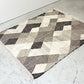 ノーチェ NOCE ウールモザイクラグ WOOL MOSAIC RUG 手機織り インドキリム ラグマット インド綿 197 × 146 cm ブラウン系 ●