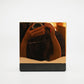 トムディクソン Tom Dixon 卓上ミラー 台座付き Lid Wedge Mirror + Base 大理石 コッパーカラー ●