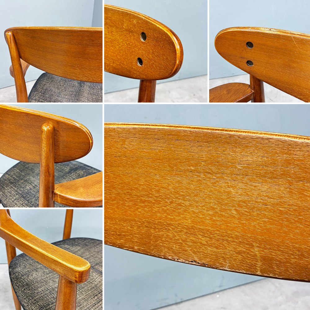 アクメファニチャー ACME Furniture トラッセル アームチェア TRESTLES ARM CHAIR ダイニングチェア ウォールナット ファブリックシート USビンテージスタイル 現状品 B ◎
