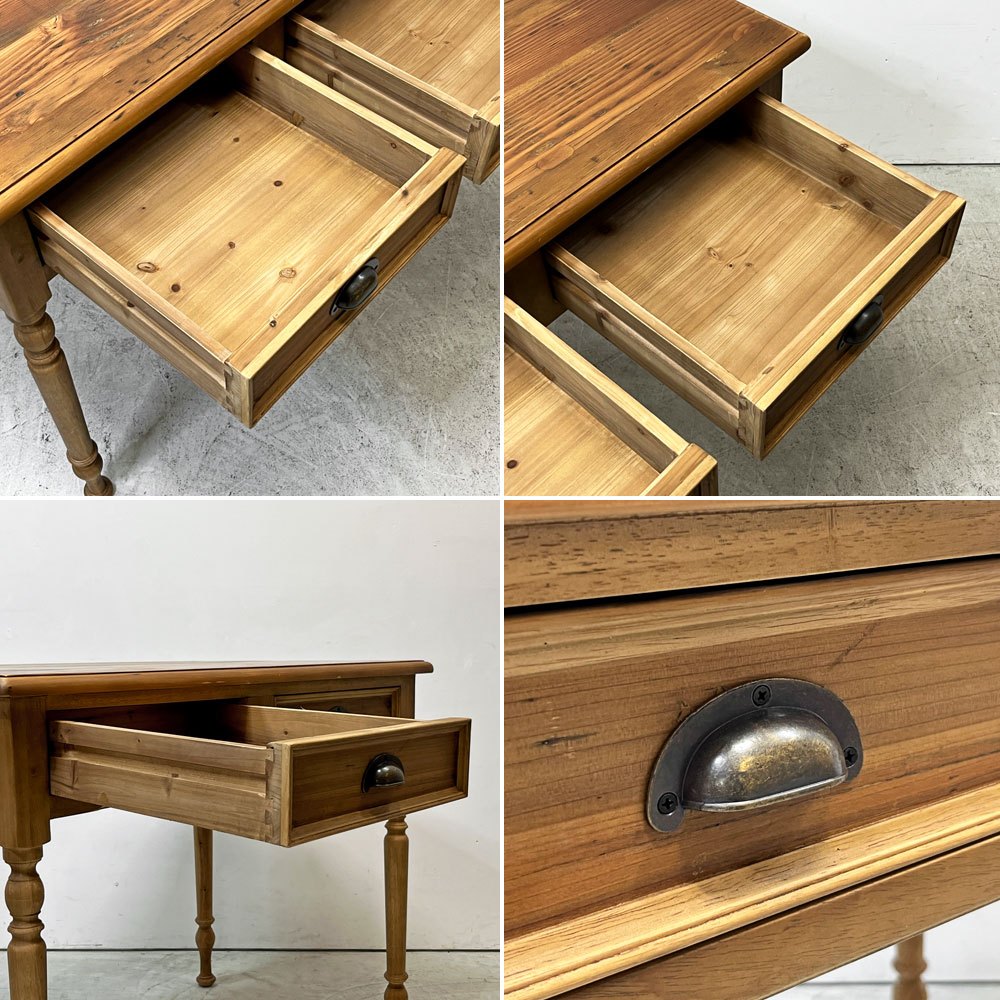 クラッシュゲート CRASHGATE ノットアンティークス Knot antiques オリザデスク ORIZA DESK 杉古材 ろくろ脚 クラシカルデザイン 廃番 ●