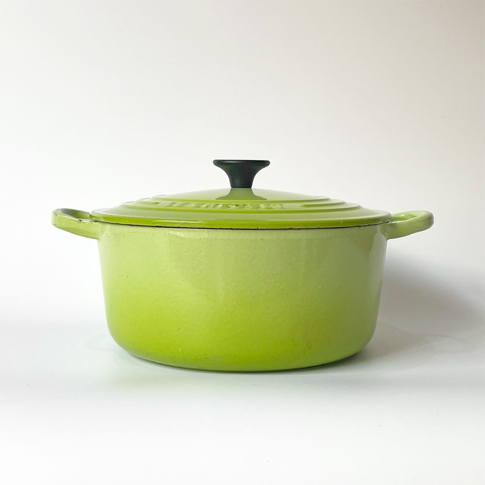 ルクルーゼ LE CREUSET ココットロンド 両手鍋 フルーツグリーン 22cm 鋳物 フランス ★