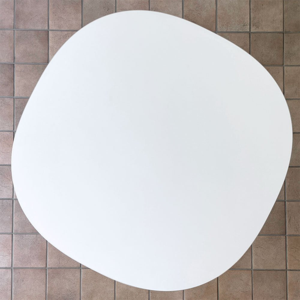 フリッツハンセン Fritz Hansen スーパー円テーブル A603 ダイニングテーブル Aテーブル W100cm ホワイト アルネ・ヤコブセン ブルーノ・マットソン ピート・ハイン 北欧家具 ◇