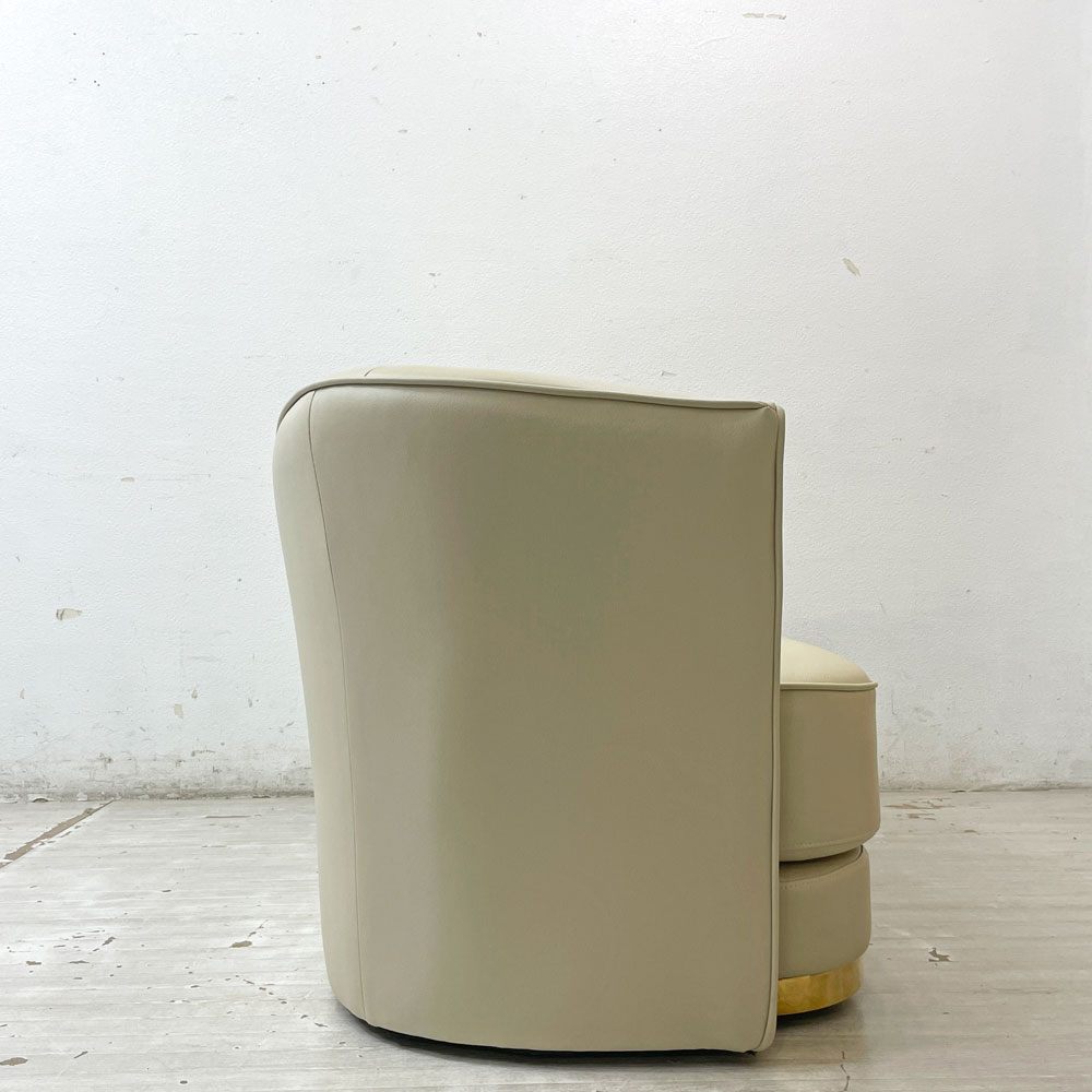 フランフラン Francfranc アンクレットソファ ANKLET SOFA 2P 合成皮革 ベージュ クラシカルデザイン ●