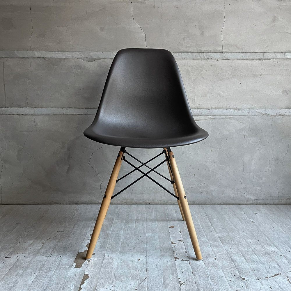 ハーマンミラー HermanMiller サイドシェルチェア ドゥエルレッグ DSW ジャバ JAVA ダークブラウン ポリプロピレン製 イームズ ミッドセンチュリー ♪