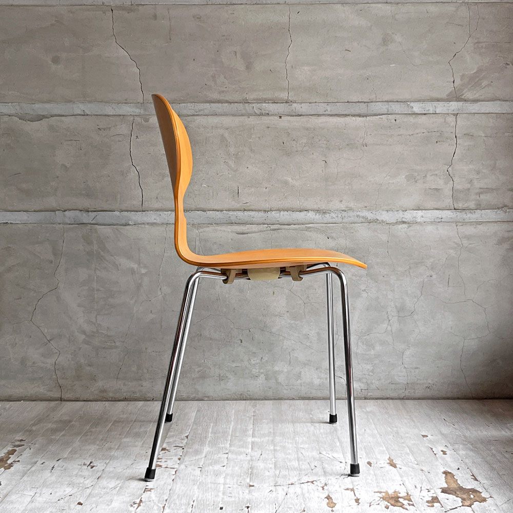 フリッツハンセン Fritz Hansen 3101 アリンコチェア アントチェア 4本脚 ナチュラルビーチ ラッカー仕上げ フェルトグライズ アルネ・ヤコブセン C ♪