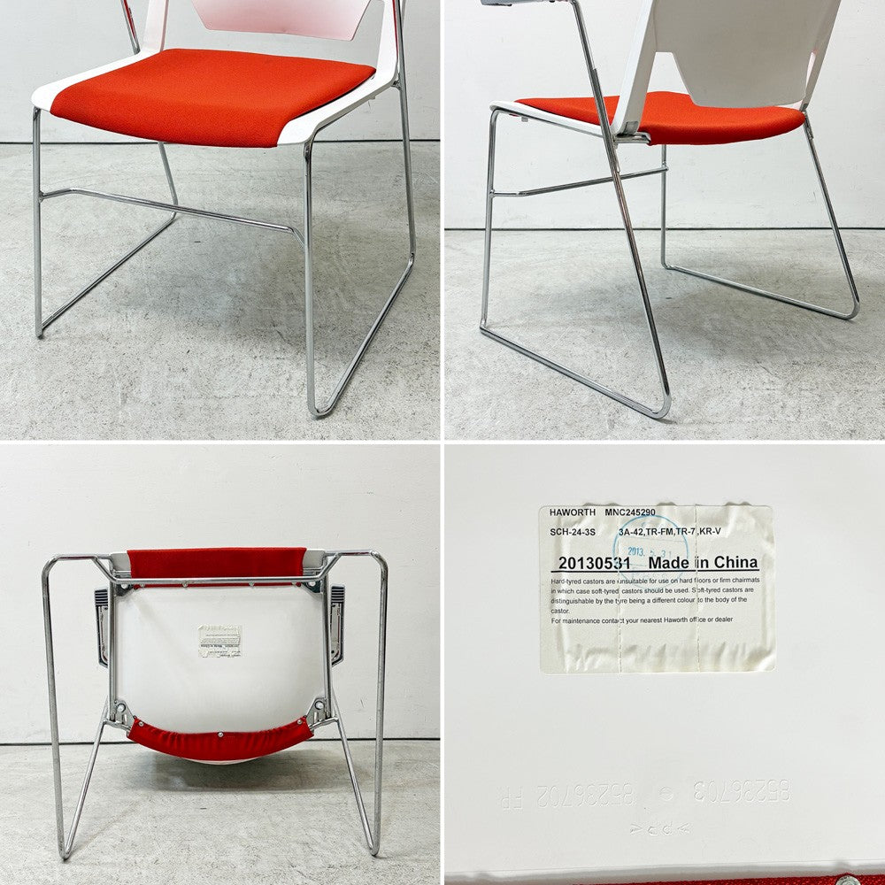 ヘイワース HAWORTH ベリー VERY ワイヤースタッカー WIRE STACKER スタッキングチェア アーム B ●