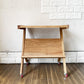 ライフファニチャー LIFE FURNITURE オークサイドテーブル BI OAK SIDE TABLE ブックラック＆キャスター付 W45.5cm 定価￥22,000- ◎