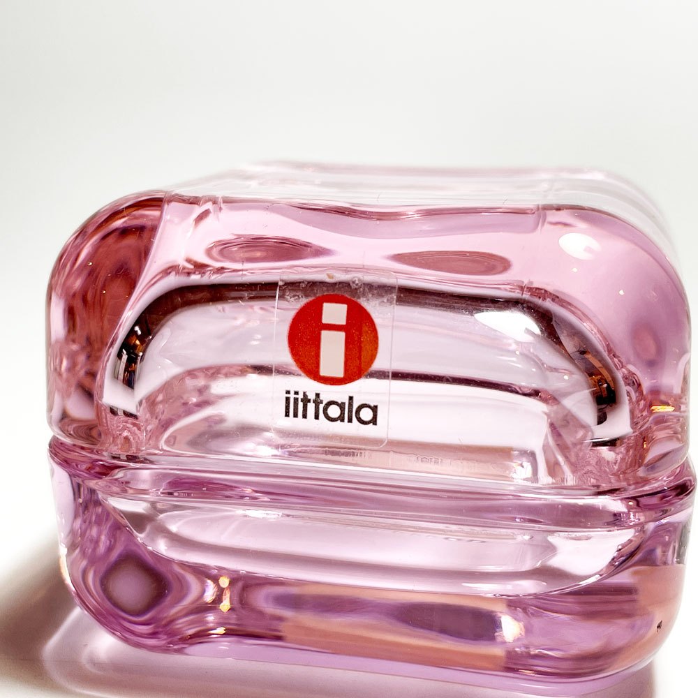 イッタラ iittala ビトリーニ Vitriini ガラス ボックス 小物入れ スイートピンク アヌ・ペンティネン Anu Penttine 美品 フィンランド 北欧雑貨 ★