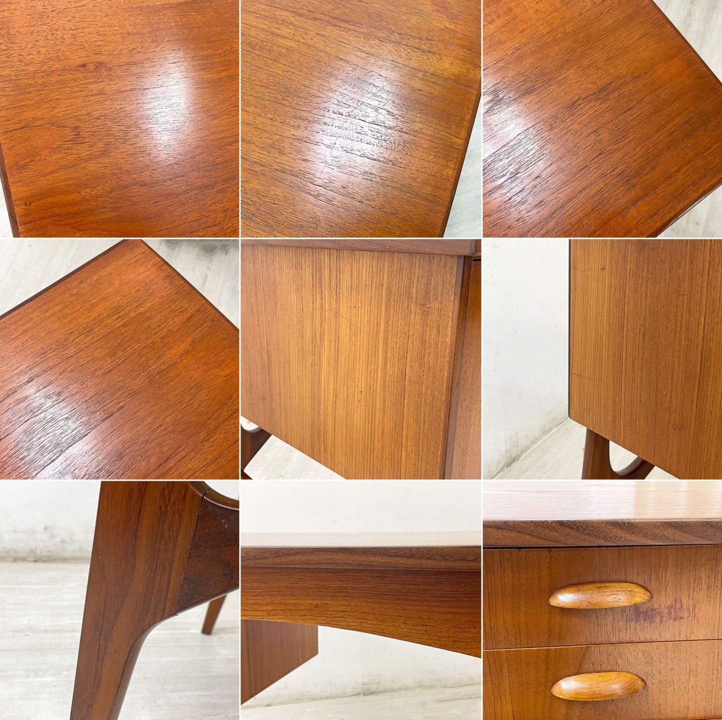 デンマーク ビンテージ Danish Vintage チーク材 両袖 デスク 1ドア 3ドロワー 60's ミッドセンチュリーモダン 北欧家具 ●