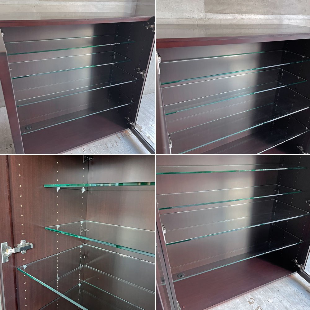 アルフレックス arflex コンポーザー COMPOSER ガラスキャビネット キュリオケース 飾り棚 照明 下段オプション付き イタリアモダン ♪