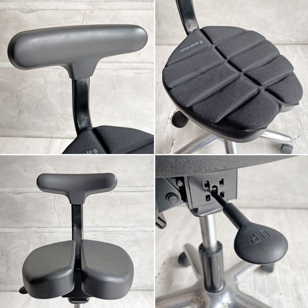アーユルチェアー ayur chair プレミアムモデル 01 ゼロワン キャスターモデル デスクチェア オフィスチェア  SORBO体圧分散マット付 姿勢矯正 健康椅子 腰痛対策 合計定価￥85,030- ♪