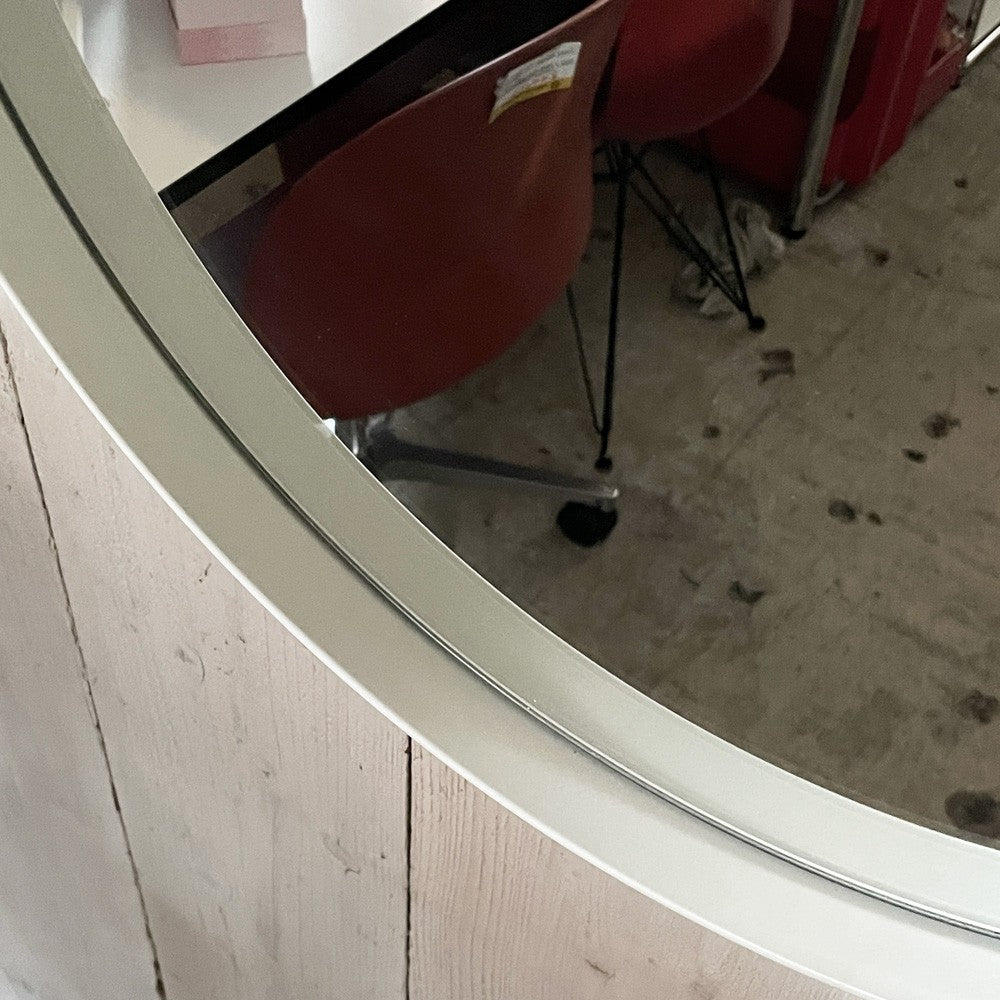 ヘイ HAY ストラップミラー STRAP MIRROR NO 2 ウォールミラー ライトグレー Φ50 壁掛け鏡 北欧家具 定価￥55,000- ■
