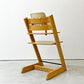 ストッケ STOKKE トリップトラップ TRIPP TRAPP ベビーチェア キッズチェア ナチュラル S/N3～ プラスチック背もたれ付 ノルウェー 北欧家具 ●