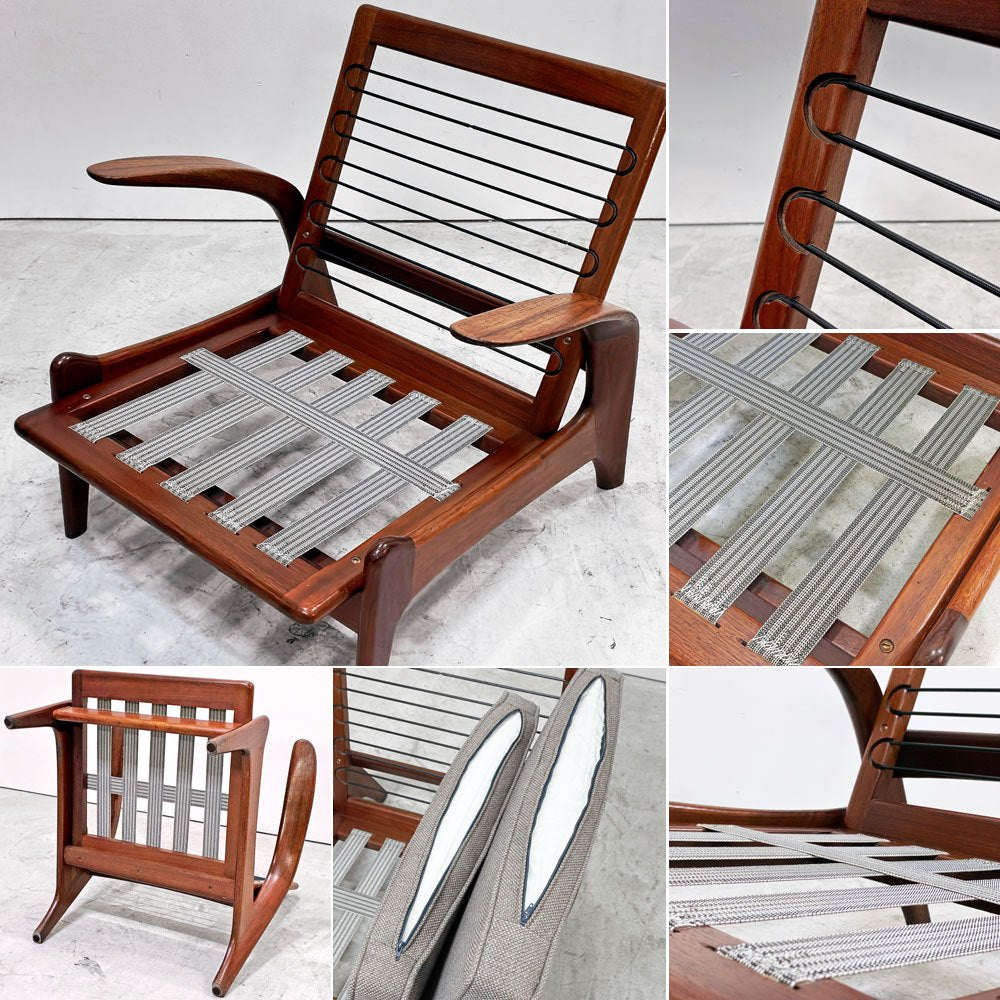 ギムソン＆スレーター Gimson & Slater ローバックラウンジチェア チーク材 Rolf Rastad & Adolf Relling  クッション交換品 イギリスビンテージ 北欧スタイル ●