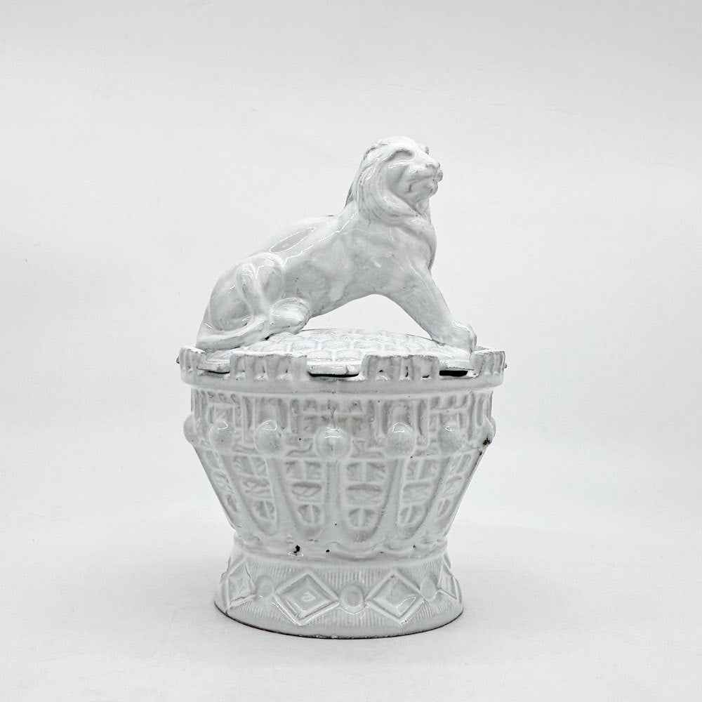 アスティエ・ド・ヴィラット Astier de Villatte リオン Lion シュガーボウル ライオン 小物入れ H19cm フランス 美品 ●