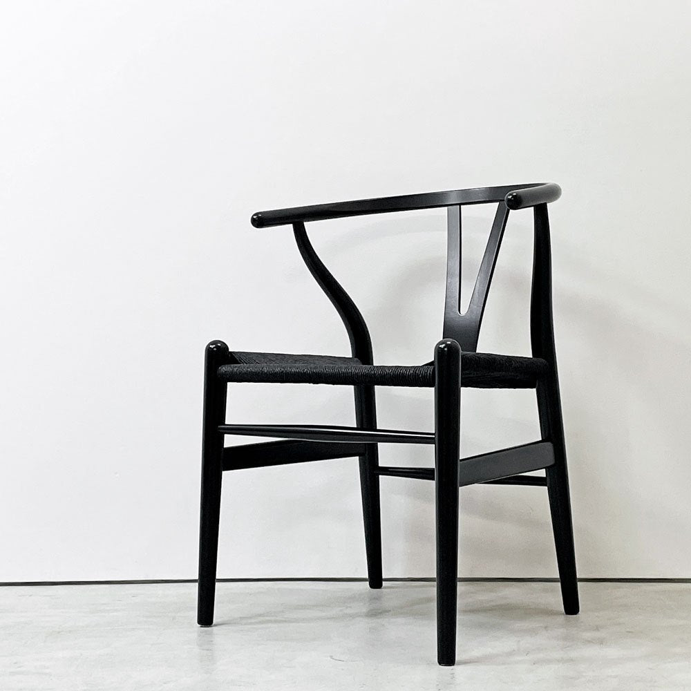 カールハンセン＆サン Carl Hansen & Son CH24 Yチェア ブラックラッカー×ブラックペーパーコード ビーチ材 ハンス・J・ウェグナー デンマーク 北欧家具 B ●
