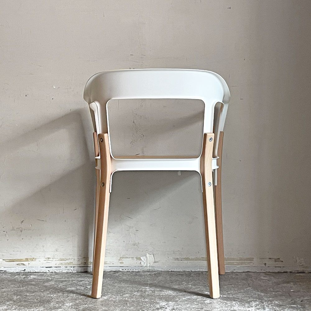 マジス MAGIS スティールウッドチェア Steelwood Chair ホワイト＆ビーチ アームチェア ロナン & エルワン・ブルレック イタリア ■