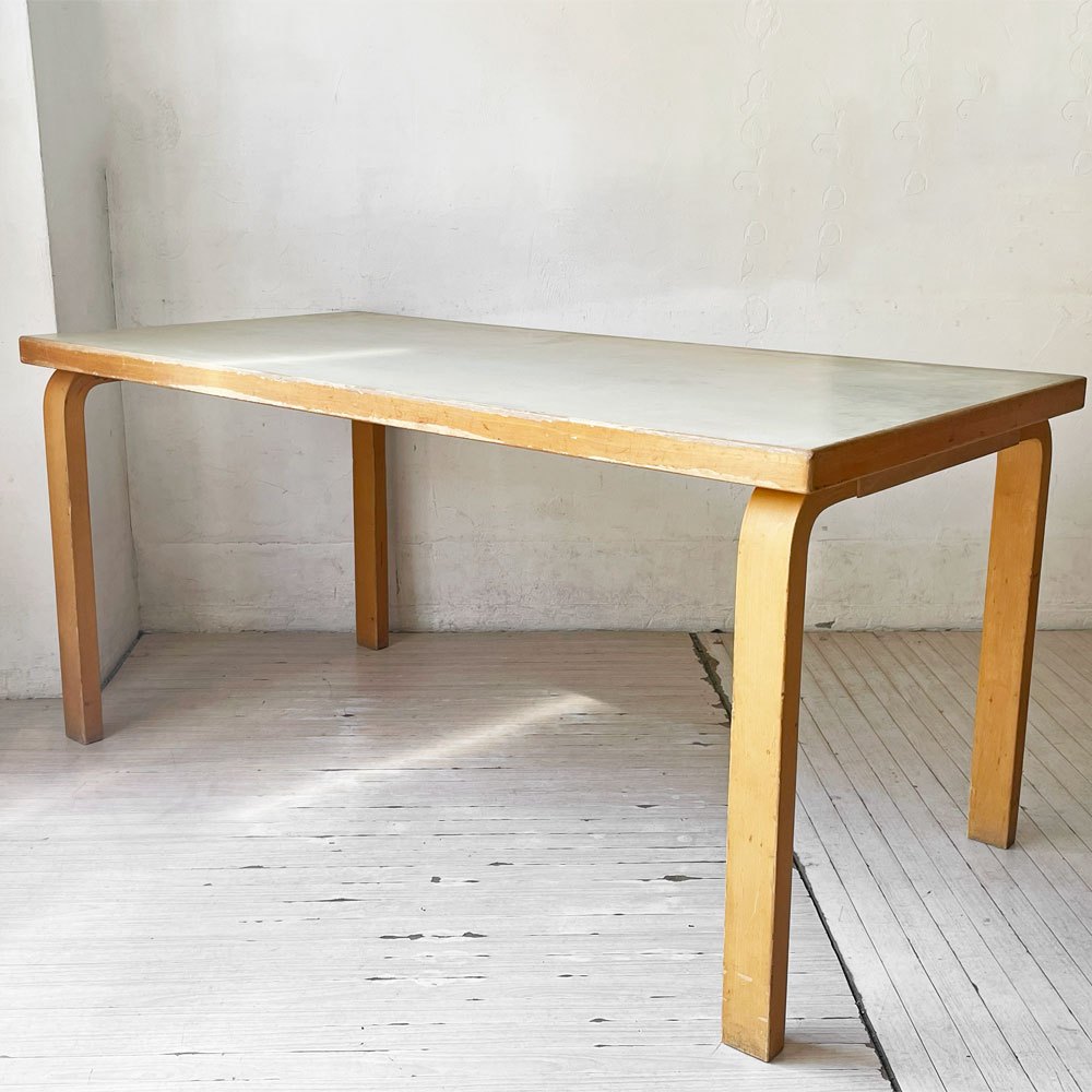 アルテック artek ビンテージ ダイニングテーブル リノリウムトップ アルヴァ・アアルト Alvar Aalto フィンランド 北欧家具 ★