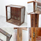 ビンテージ Vintage ガラスショーケース Display Case 木製 ガラス棚板 飾り棚 陳列棚 3段 鍵欠品 ●