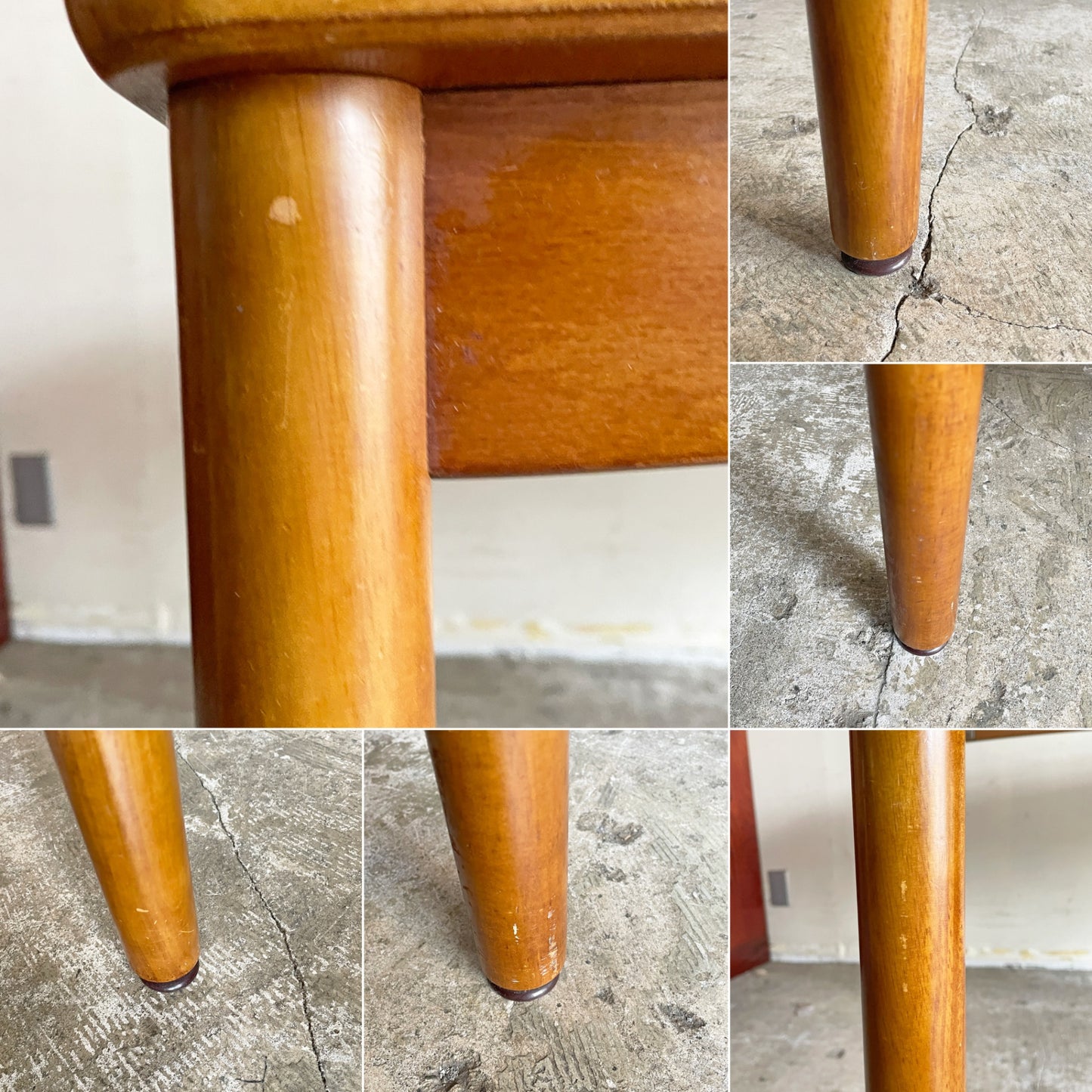 松田家具 MATSUDA ビンテージ 木製 ダイニングテーブル デコラトップ 丸脚 W124cm 昭和レトロ Japan vintage ■