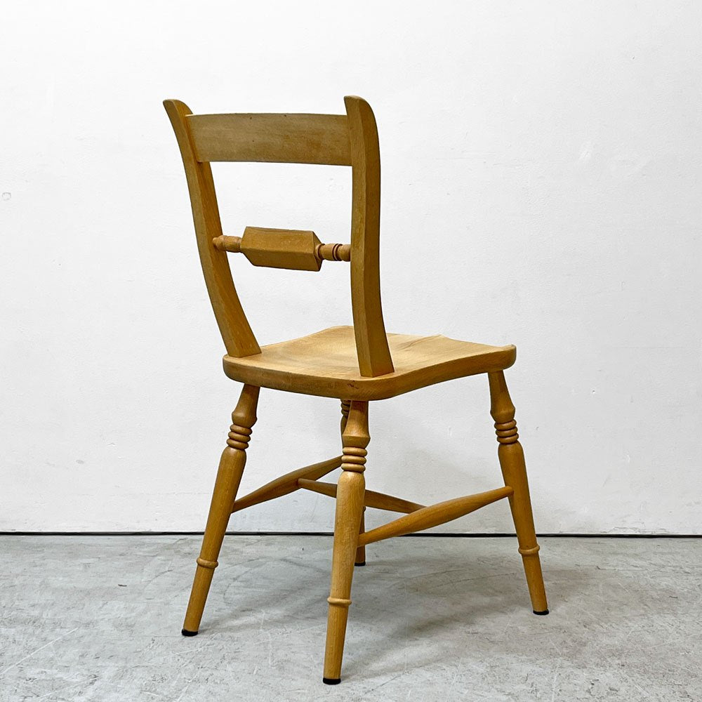 ペニーワイズ THE PENNY WISE スクロールバックチェア Scroll Back Chair ダイニングチェア ブナ無垢材 英国カントリースタイル 定価￥42,900- A ●