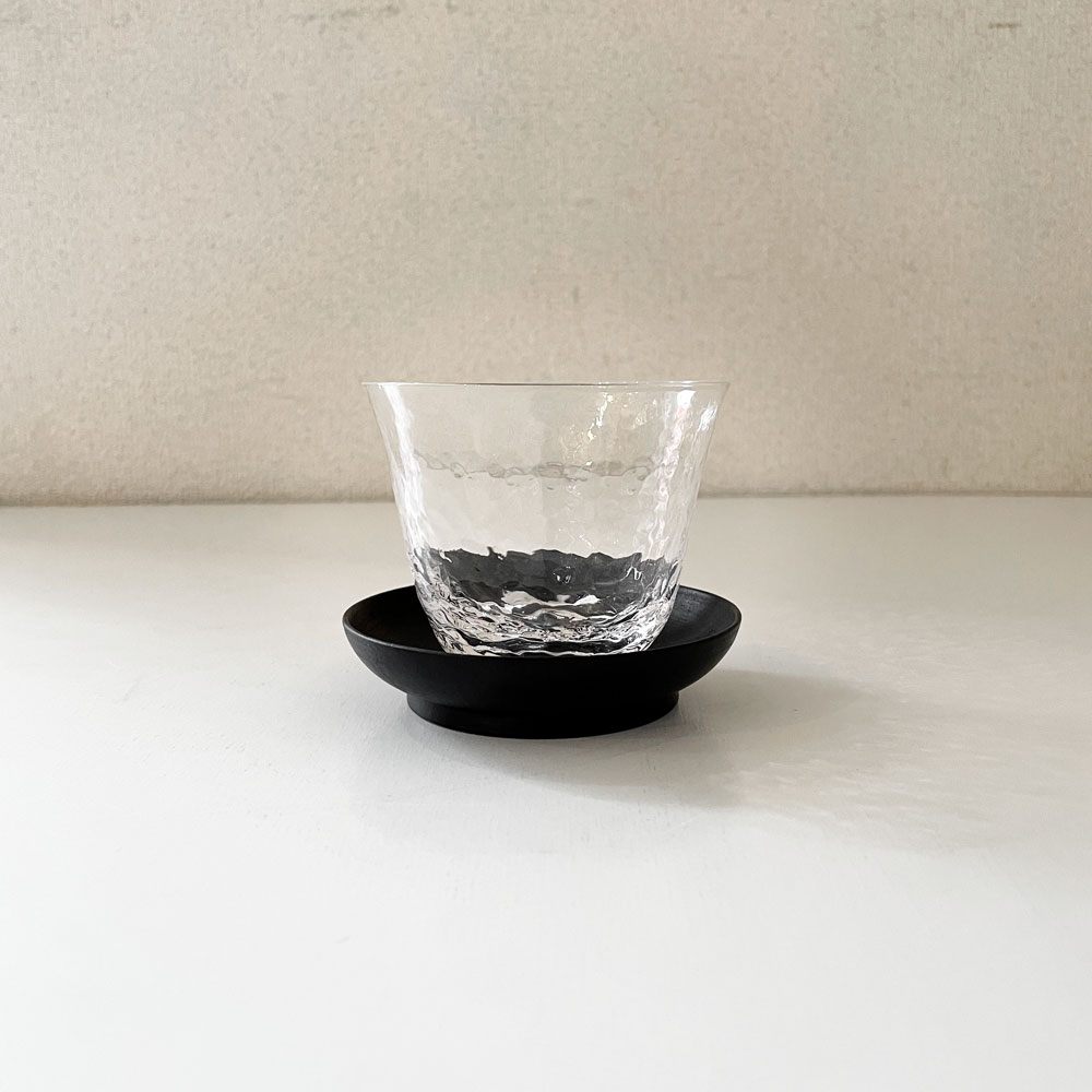 赤木明登 Akito Akagi 茶托 小 黒 4枚セット Φ9.5cm 箱付 漆器 輪島塗 現代作家 ◎