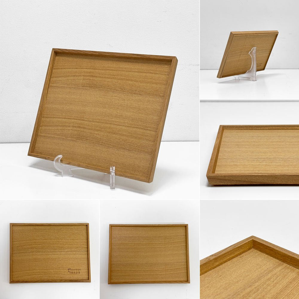 チェリーテラス オボン oBON トレイセット S4枚/M2枚/L1枚 スタッキング タモ材 ナチュラル 定価￥39,600- B ●