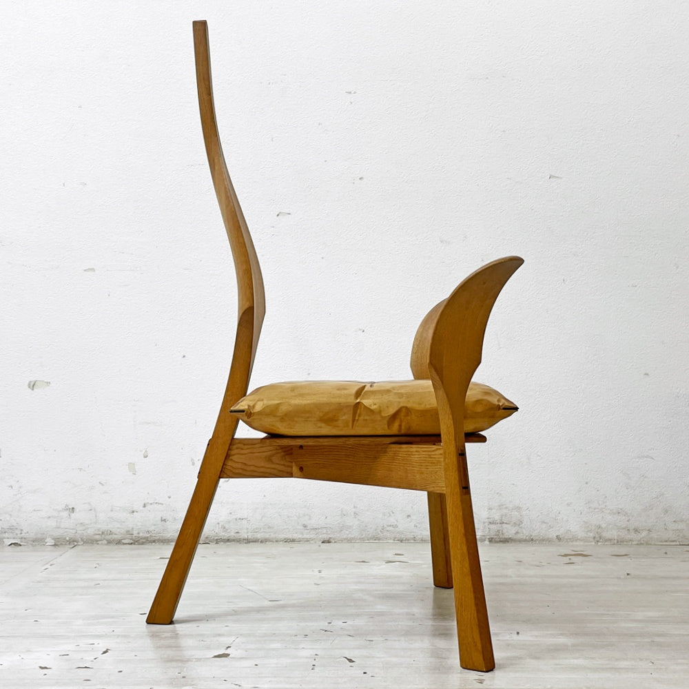 クラフトファニチャー Craft furniture 木ション パーソナルチェア ラウンジチェア アームレスチェア 無垢材 大門 嚴 バウ工房 BAU ●