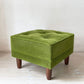 カリモク60 オットマン スツール モケットグリーン Kチェア ロビーチェア ミッドセンチュリー レトロモダン 定価￥34,980- ★