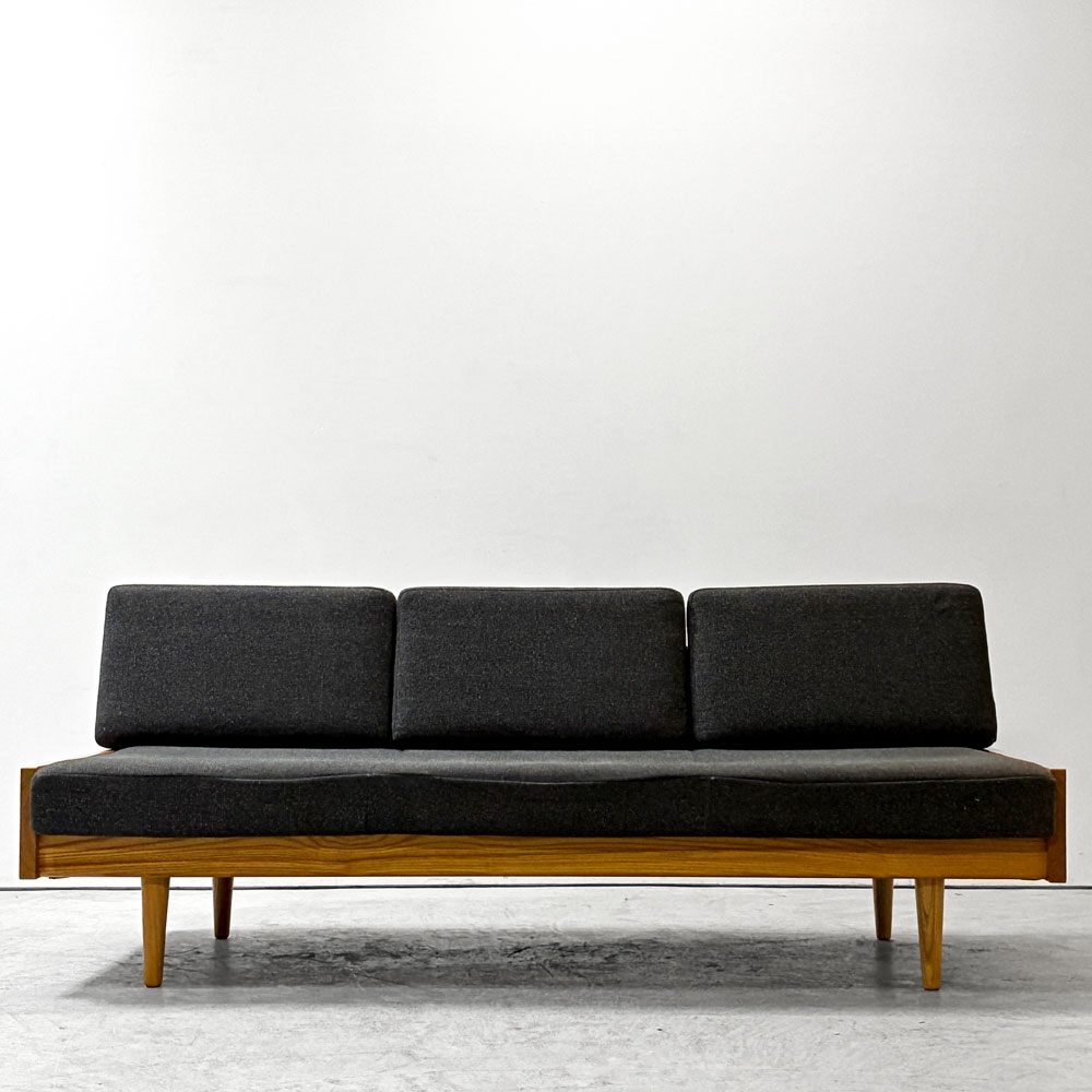 グラフ graf × 相合家具 SOGO adシリーズ デイベッドソファ L DAY BED SOFA ホワイトアッシュ材 ヘリンボーンファブリック グレー 北欧スタイル 定価 308,000円●