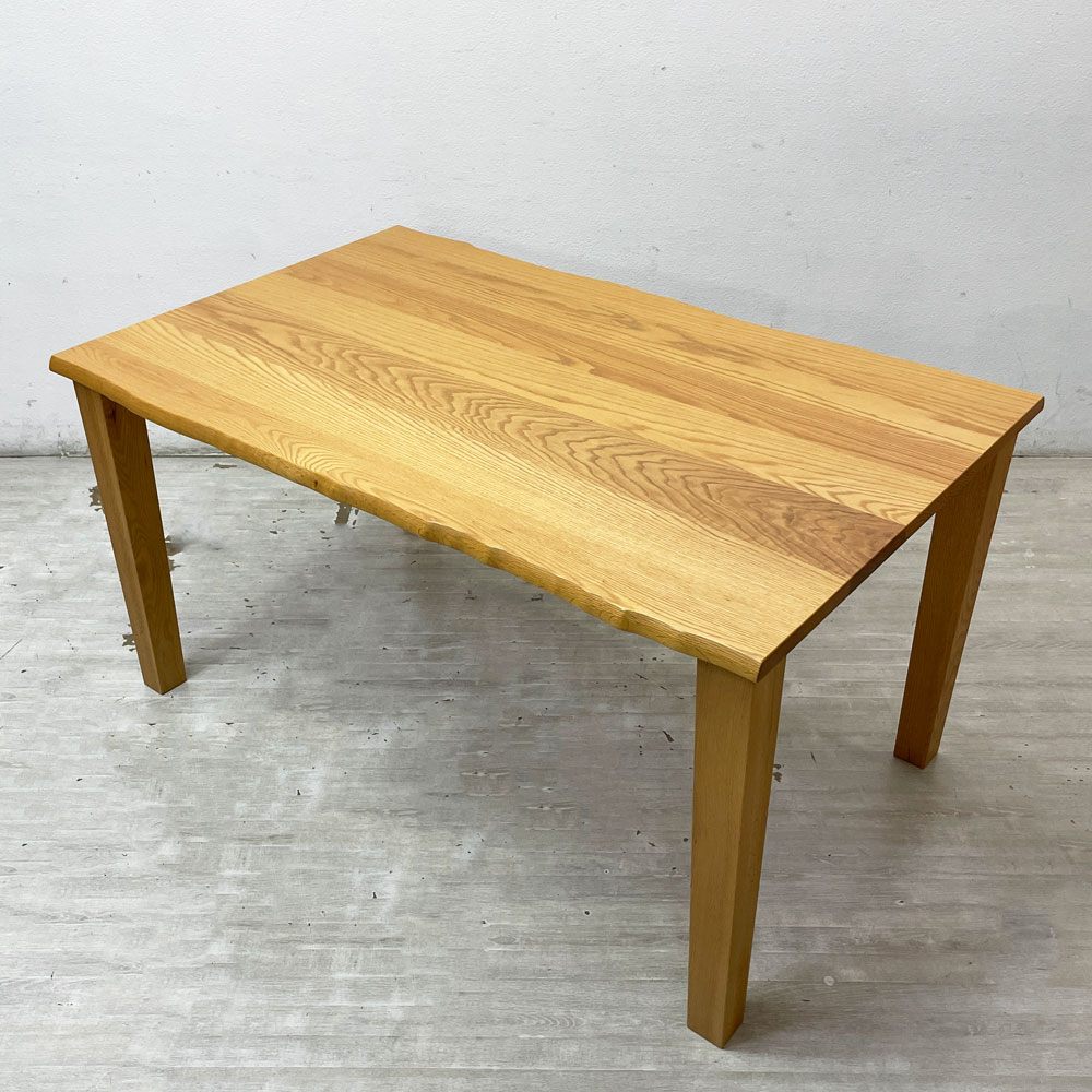 ナガノインテリア NAGANO INTERIOR リアルオーダーテーブル REAL Order table DT610 ダイニングテーブル オーク無垢材 耳付き テーパードレッグ ●