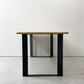 かなでもの KANADEMONO ザ・テーブル THE TABLE デスク ラバーウッド材 Slash_Square脚 ブラックスチール脚 W170 x D80cm ●