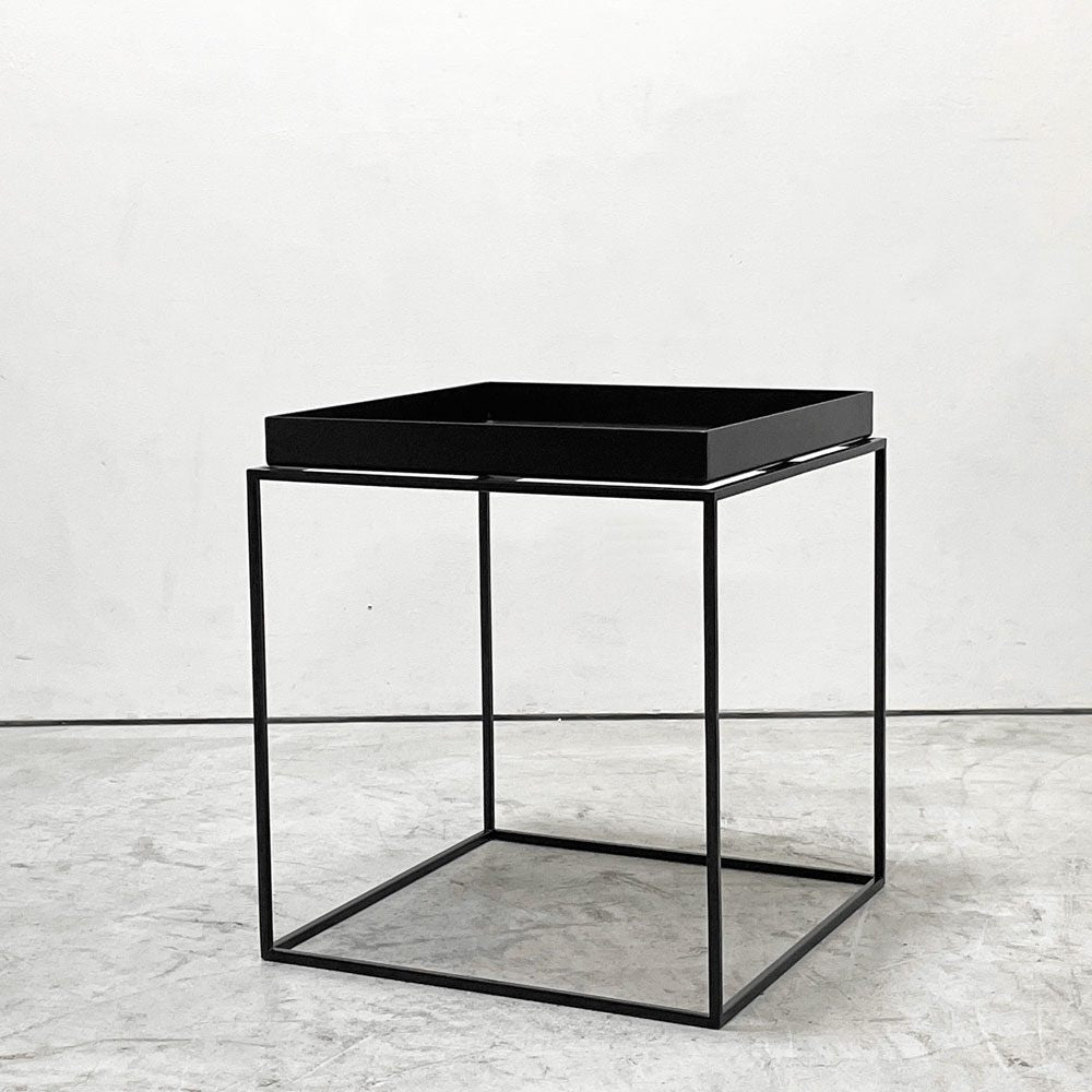 ヘイ HAY トレイテーブル Tray Table コーヒーテーブル センターテーブル Mサイズ ブラック W40cm スクエア 2Way 北欧 デンマーク モダン 定価￥42,900- C●