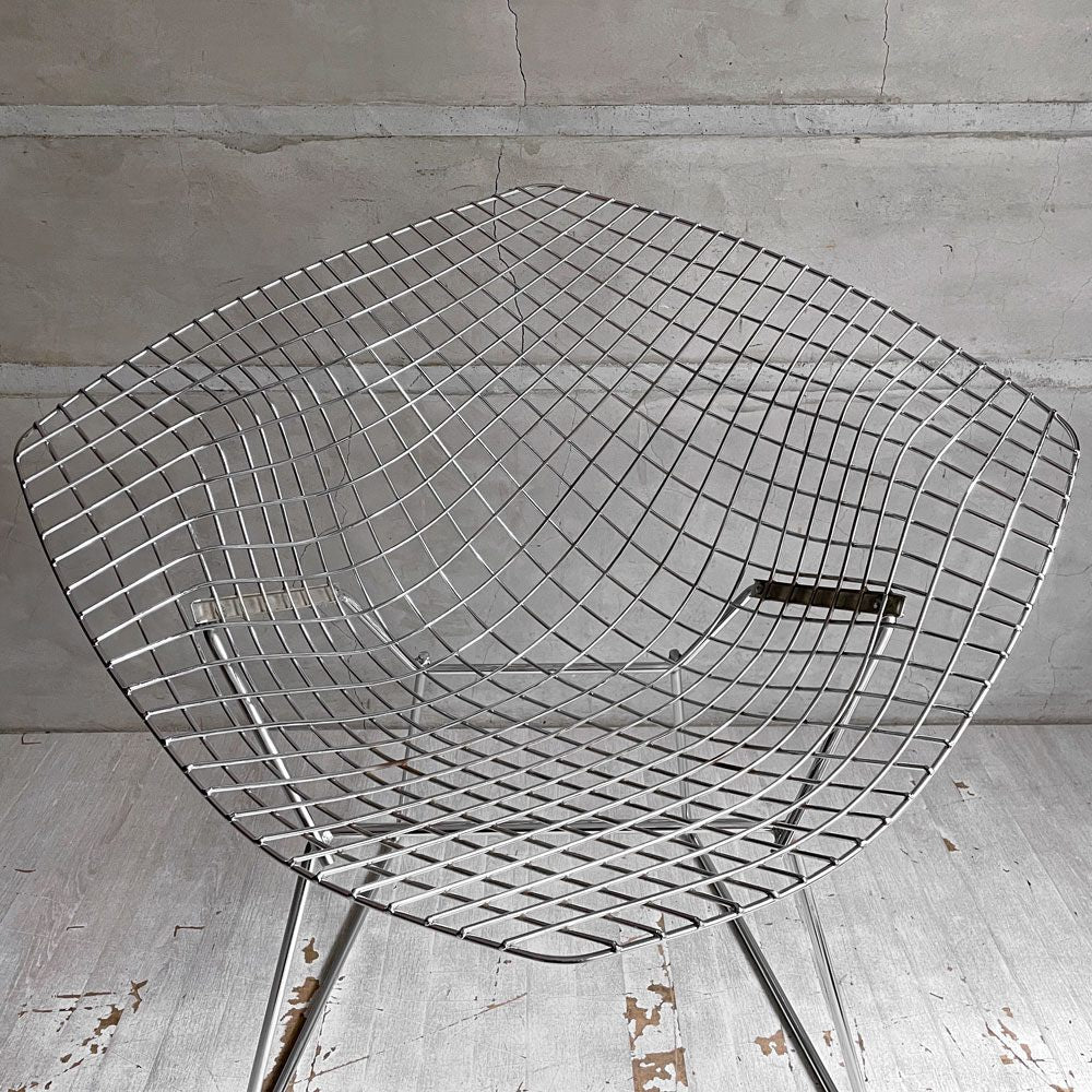 ノル Knoll ビンテージ ダイヤモンドチェア Diamond Chair ハリー・ベルトイア Harry Bertoia クロームフレーム ミッドセンチュリー ♪