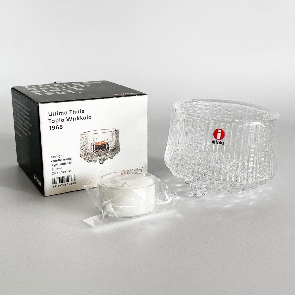 イッタラ iittala ウルティマツーレ Ultima Thule キャンドルホルダー タピオ・ヴィルカラ Tapio Wirkkala フィンランド 北欧雑貨 ビンテージ 箱付 ■