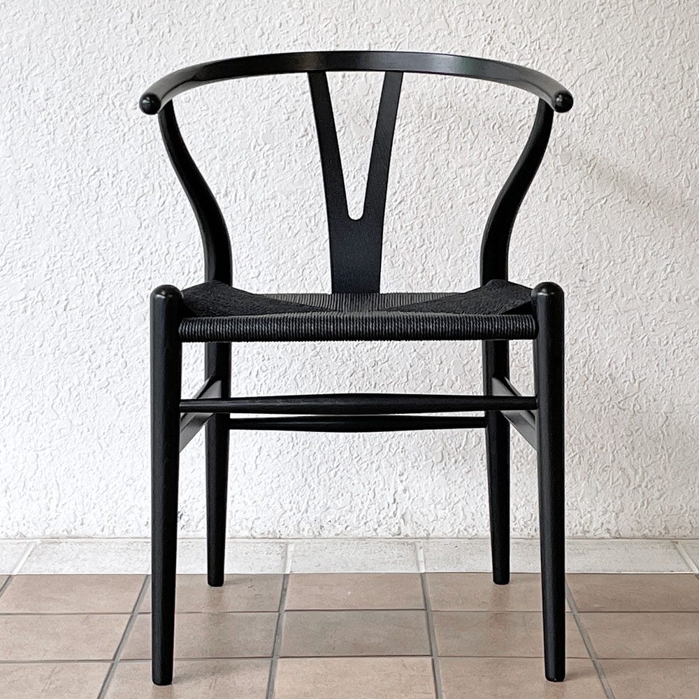 カールハンセン＆サン Carl Hansen & Son CH24 Yチェア ブラックラッカー × ブラックペーパーコード 座面高43cm ハンス・J・ウェグナー オーク材 ◇