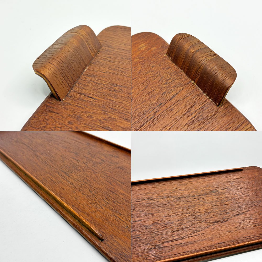 北欧ビンテージ Scandinavian Vintage チーク材 トレイ トレー プライウッドハンドル 北欧雑貨 ●