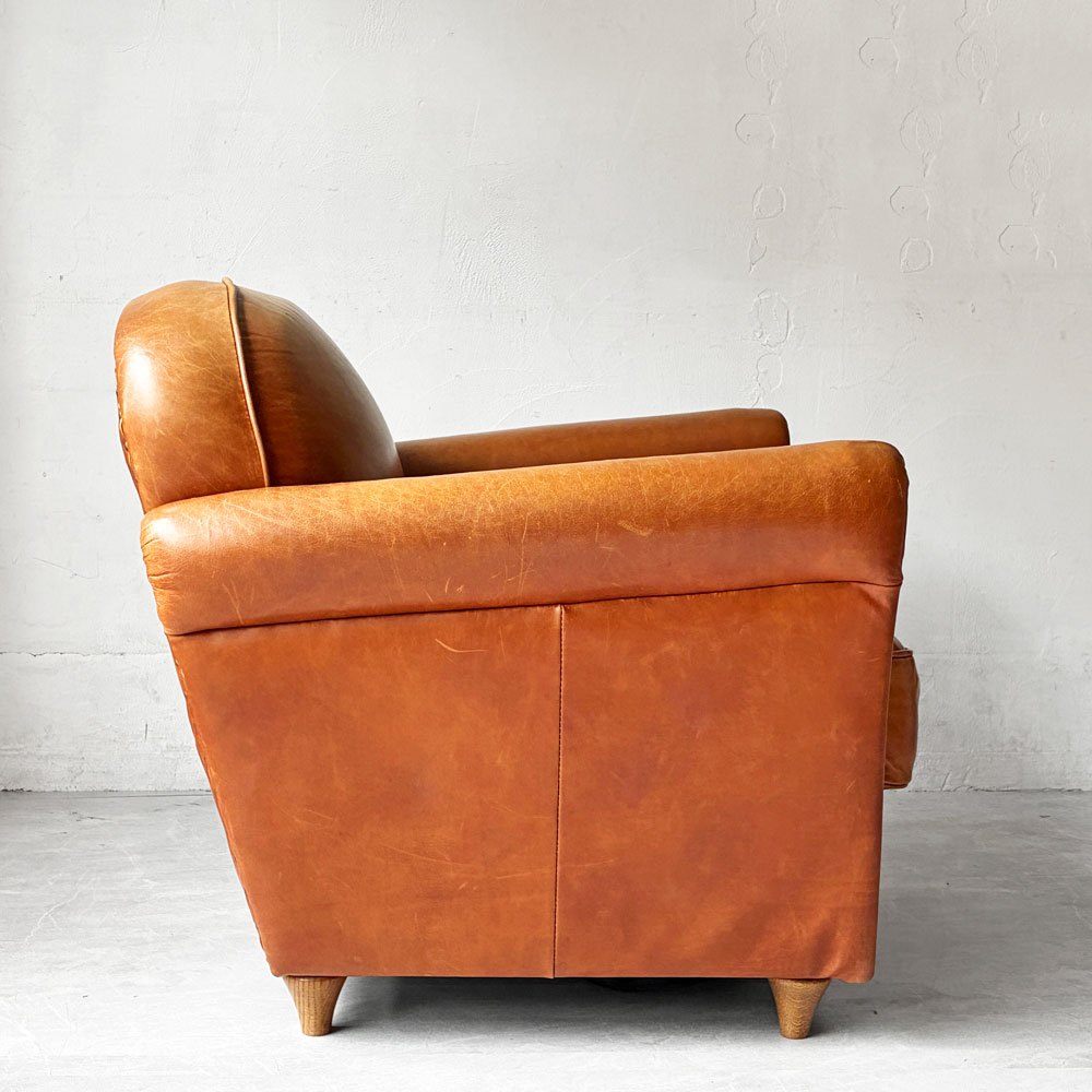 アクメファニチャー ACME Furniture オーククラブチェア OAKS CLUB CHAIR ラウンジチェア 1Pソファ スムースレザー 本革 オーク材 参考定価￥165,000- ★