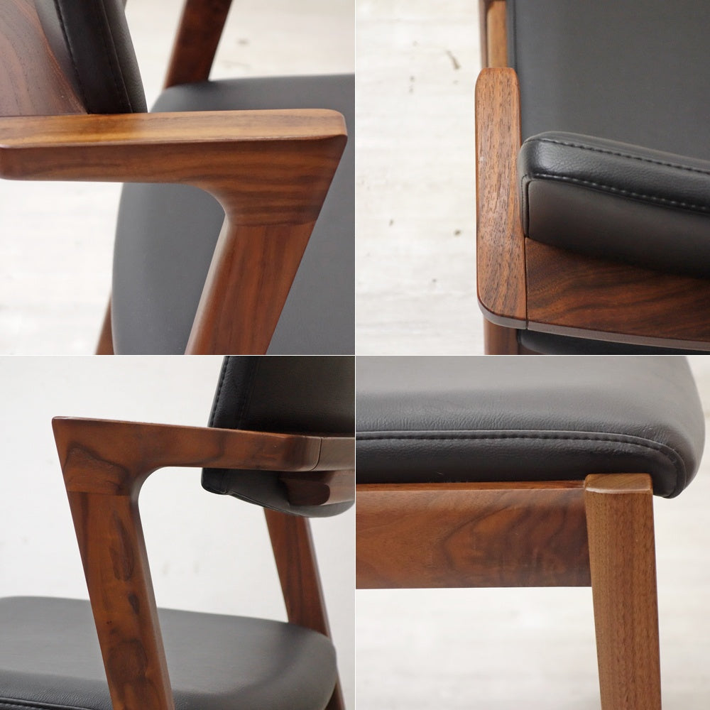 冨士ファニチア FUJI FURNITURE コティ Koti アームレスチェア ウォールナット材 ハーフアーム D03780N A ●