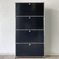 ユーエスエムハラー USM Haller モジュラーファニチャー Modular Furniture キャビネット シェルフ 1列4段 旧型 スイス ◇