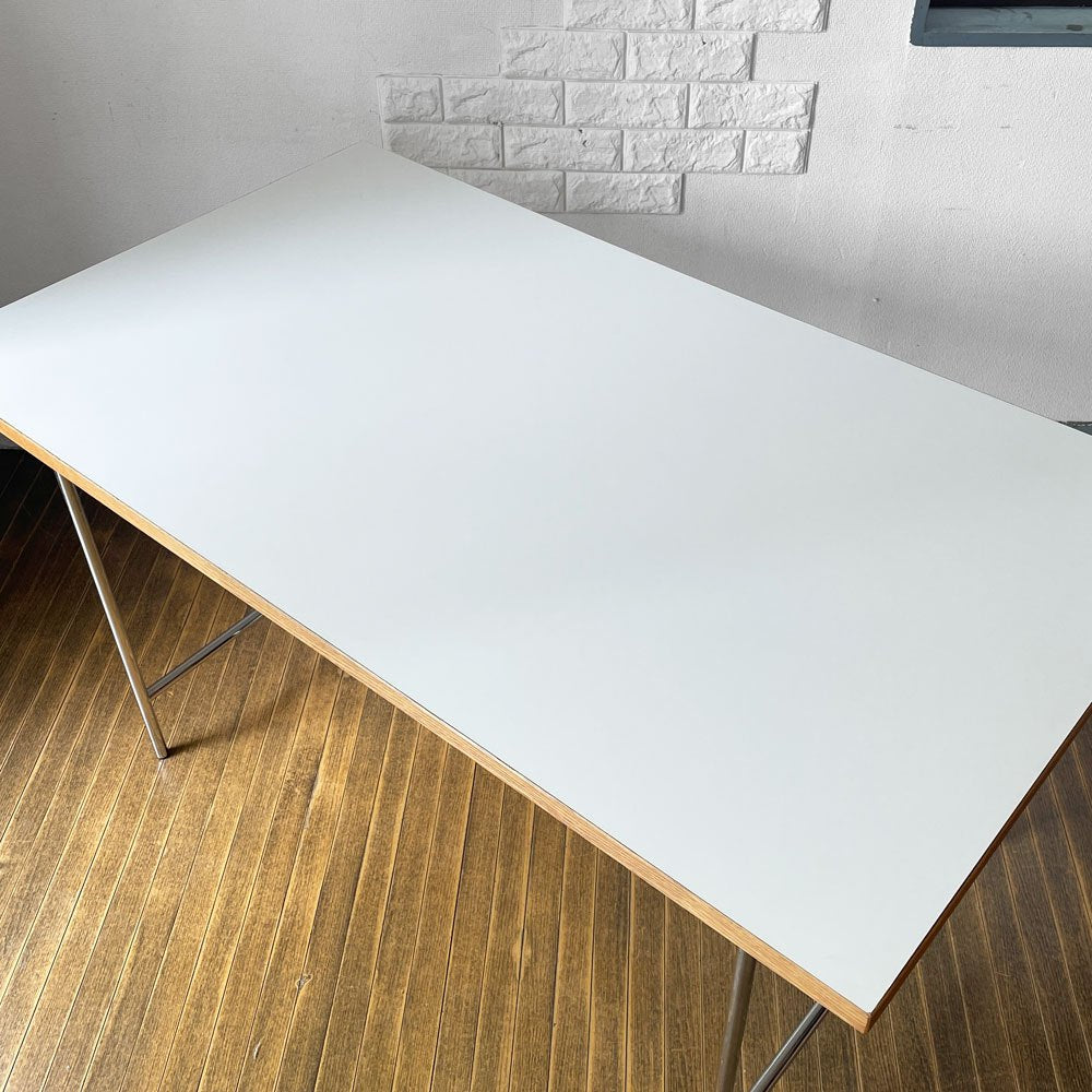 リチャードランパート RICHARD LAMPERT アイアーマン テーブル デスク クロームフレーム W140cm エゴン・アイアーマン ドイツ 定価：￥258,500- ◎