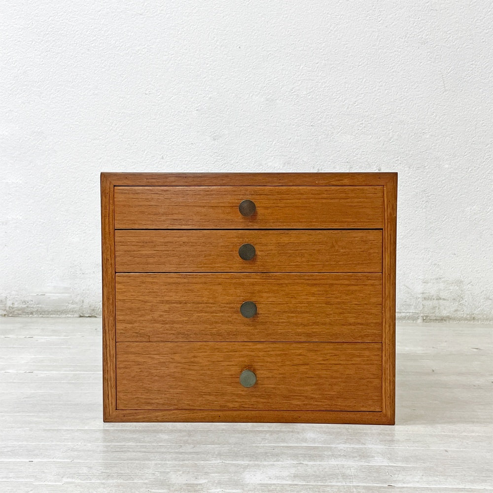 ジャパンビンテージ Japan vintage 小型収納 小引き出し 4杯 抽斗 レトロ 古家具 古道具 ●