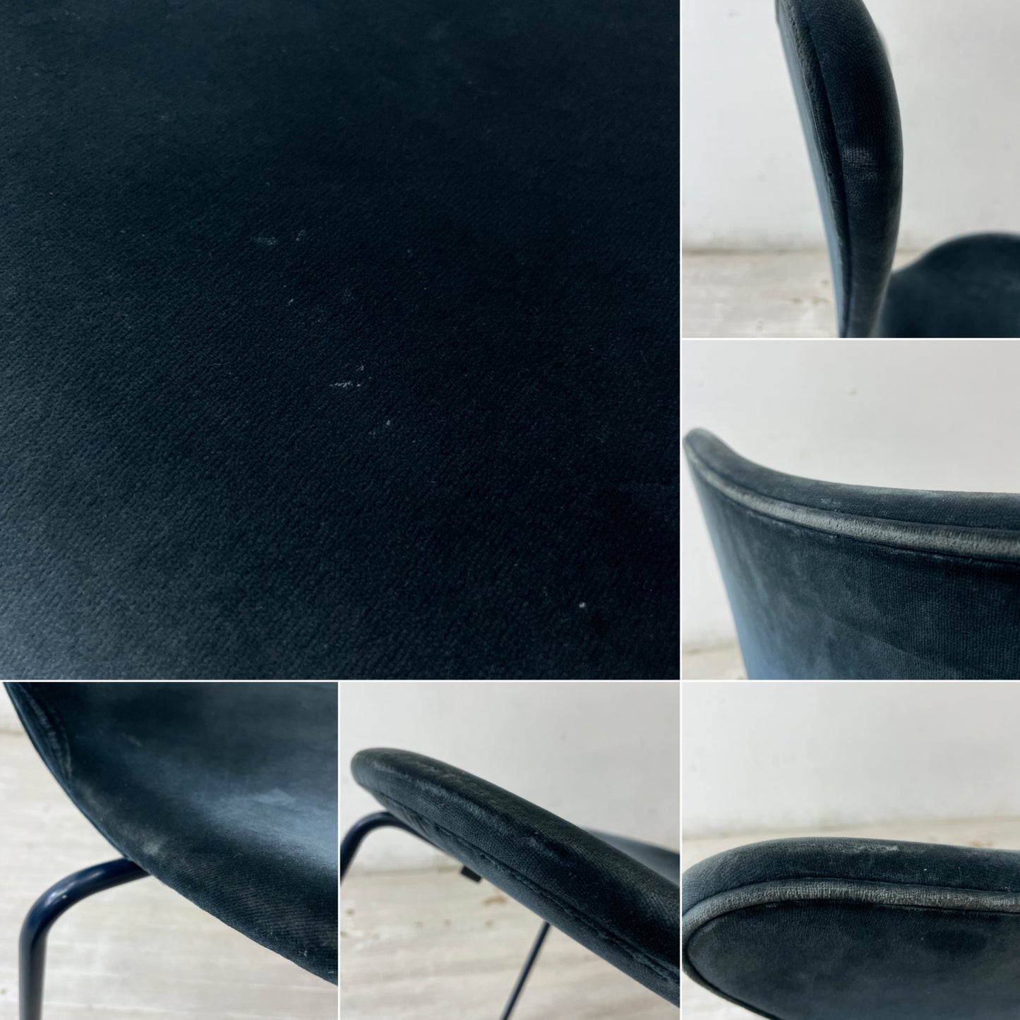 フリッツハンセン Fritz Hansen 3107 セブンチェア フルパティング アルネ・ヤコブセン ミッドナイトブルー デンマーク 北欧家具 B ●