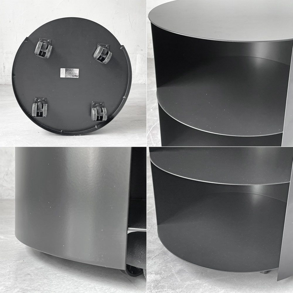 ヘム HEM ハイドサイドテーブル HIDE SIDE TABLE ストレージボックス スチール ジェットブラック Karoline Fesser スウェーデン モダン 参考価格￥73.190- ★