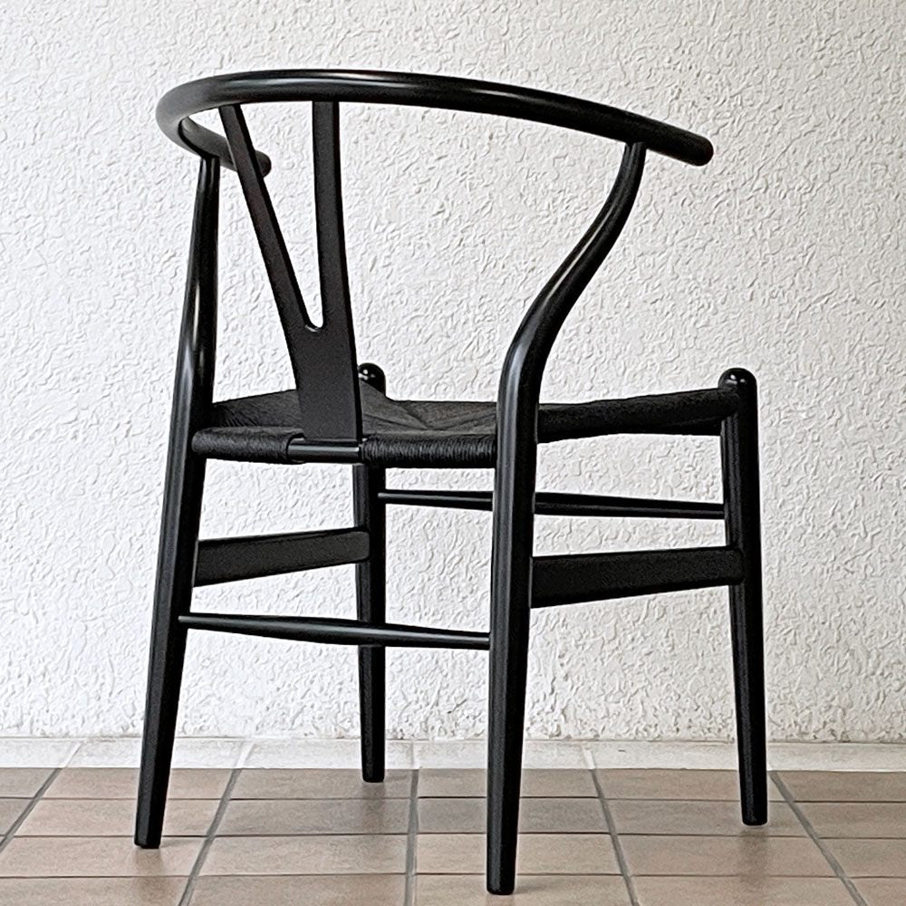 カールハンセン＆サン Carl Hansen & Son CH24 Yチェア ブラックラッカー × ブラックペーパーコード ハンス・J・ウェグナー ビーチ材 A ◇