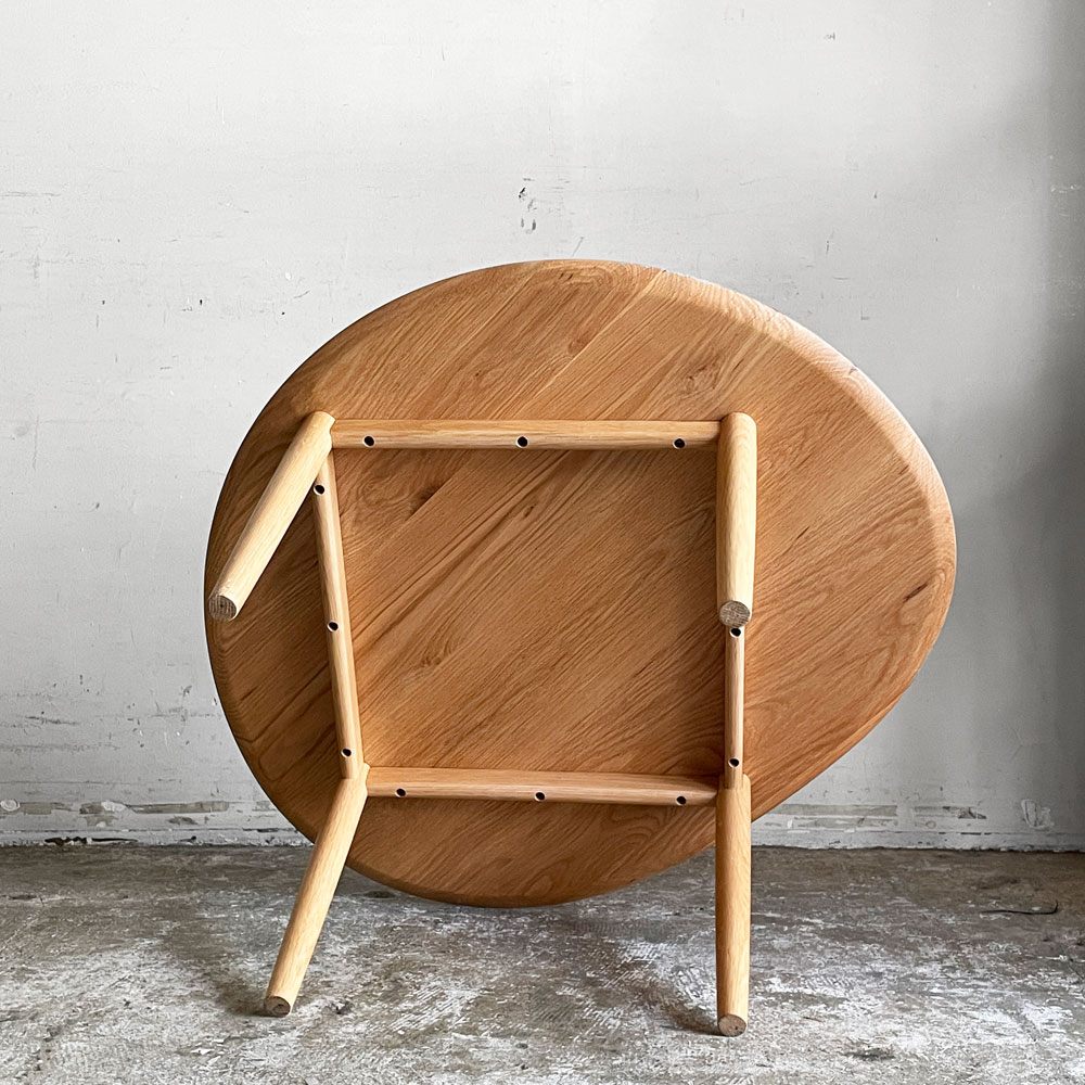 ナチュラルデザイン コーヒーテーブル オーク材 無垢材 リビングテーブル W67cm D80cm 北欧スタイル ■