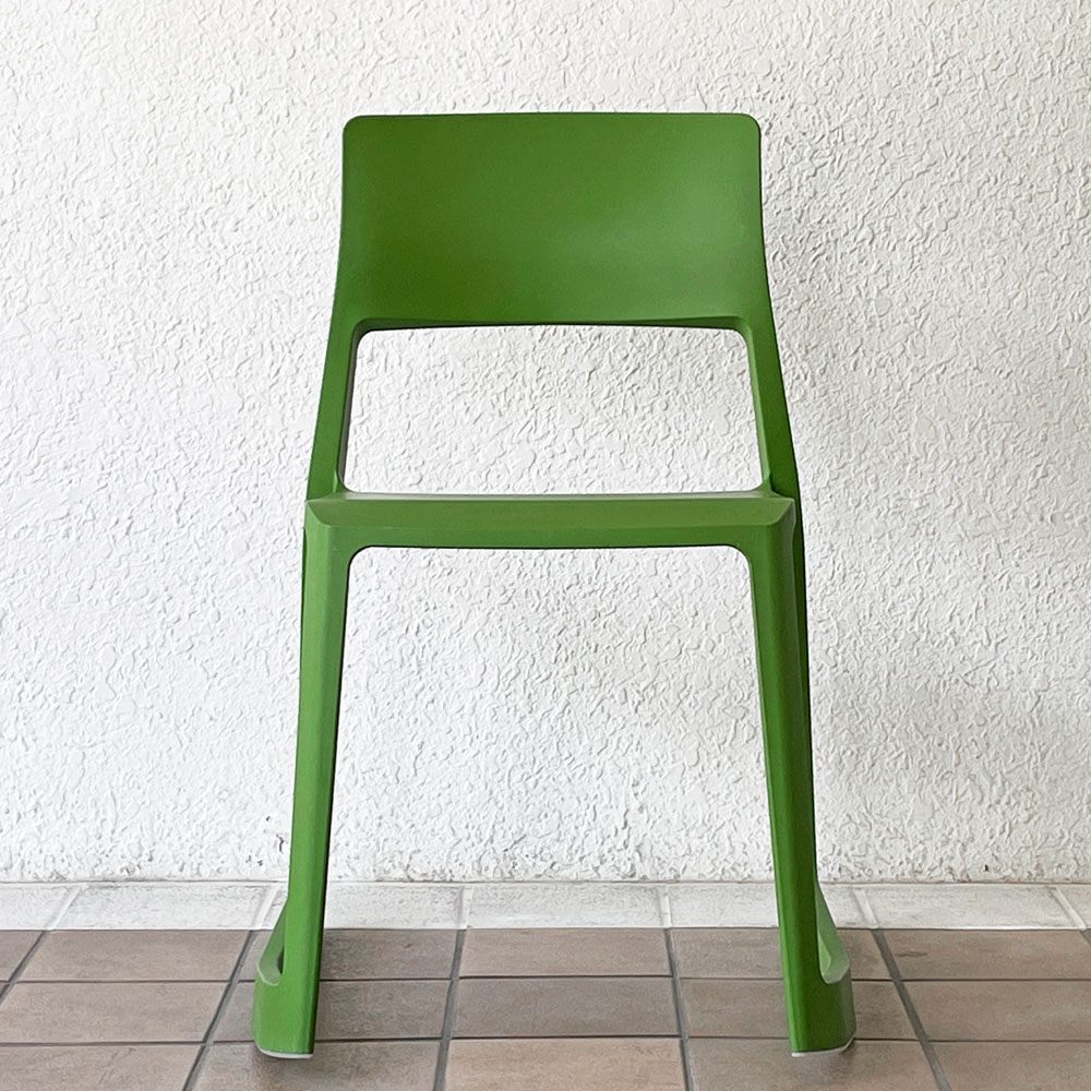 ヴィトラ Vitra ティプトン Tip Ton ワークチェア ダイニングチェア デスクチェア カクタスグリーン スタッキング チルト機能 定価￥47,300- ◇