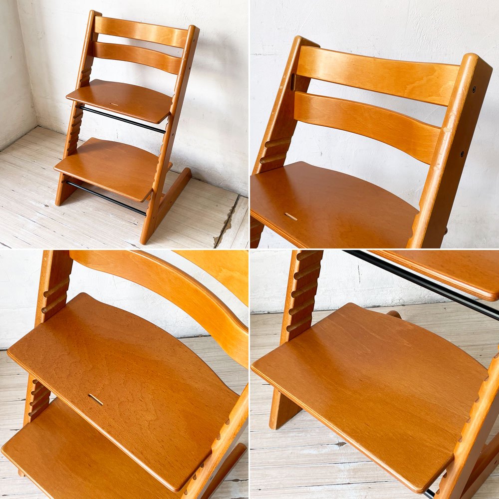 ストッケ STOKKE トリップトラップ TRIPP TRAPP ベビーチェア チェリーカラー キッズチェア S/N3～ ノルウェー 北欧家具 ★